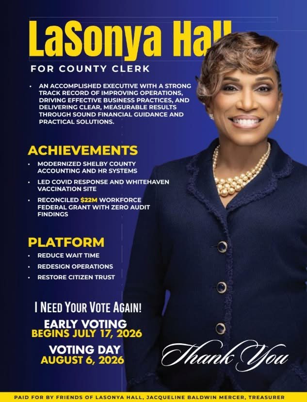LaSonya Hall campaign flyer