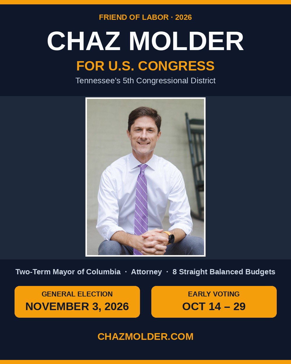 Chaz Molder campaign flyer