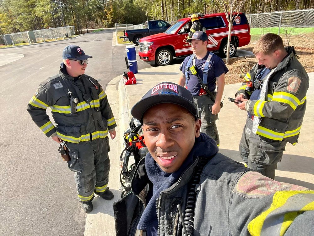 On scene with the crew